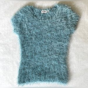 2/$20 Fuzzy Long Hair Fitted Stretch Sweater
